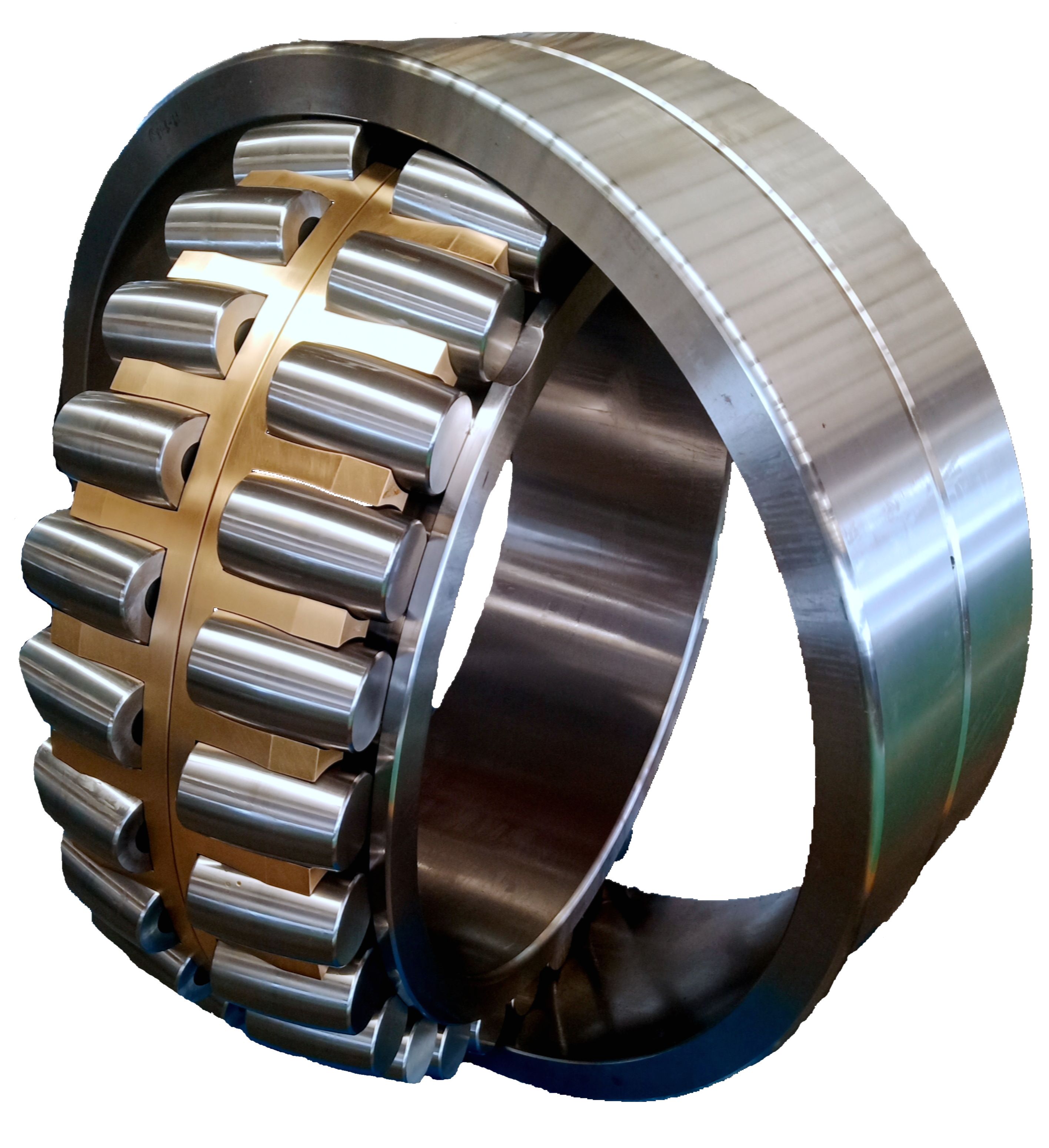 Spherical roller bearings for grinding rolls